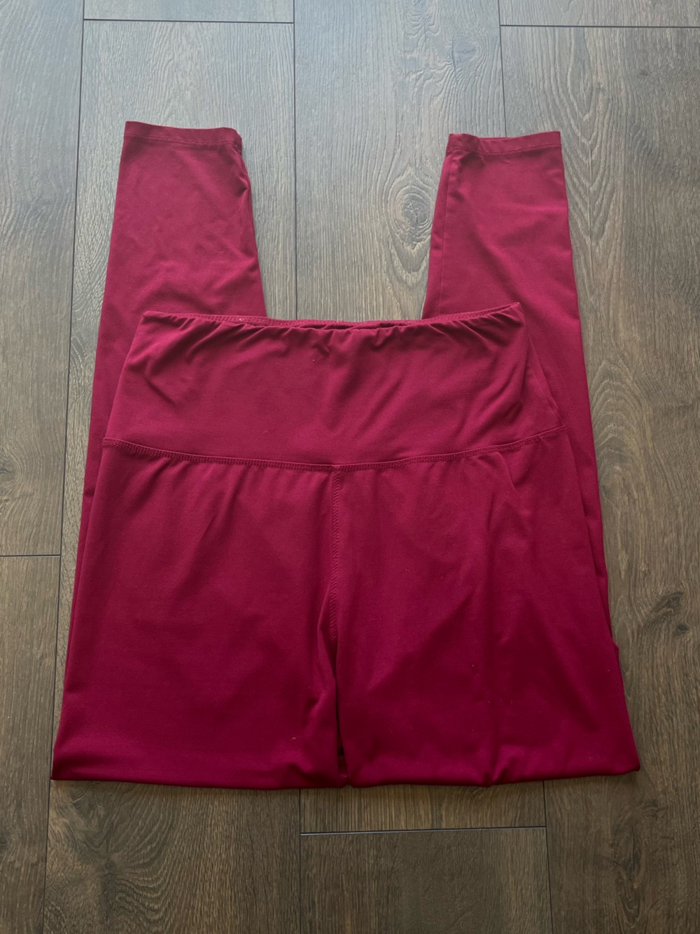 Red High Waisted Leggings